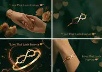 Customized Couple Name Infinity Bracelet Personalized Gold Plated Love Customizable Kada Unique Gift For
