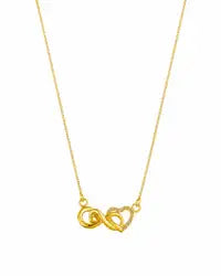 Infinity Heart Necklace For Women Gold Plated Love Pendant With Crystal Accents Elegant Design