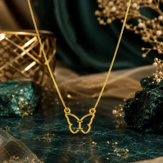 Personalized Butterfly Initial Necklace For Women Elegant Gold Letter Pendant Customizable Plated Name Unique
