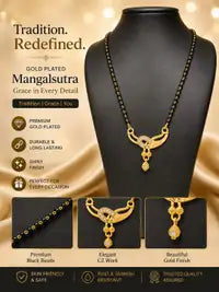 Stylish Diamond Mangalsutra Elegant Premium Finish Sparkling Stone Accent Necklace Daily Wear Gift For