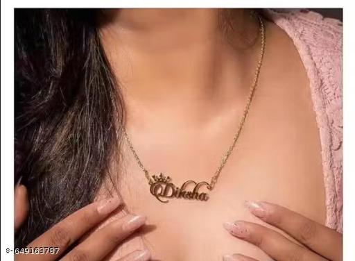 Gold Brass Necklace For Women