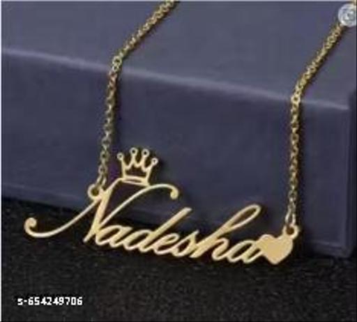 Gold Brass Ethnic Necklace For Women