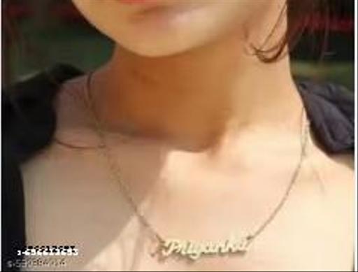 Gold Brass Necklace For Women