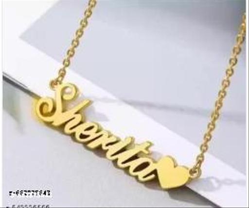 Gold Brass Necklace For Women