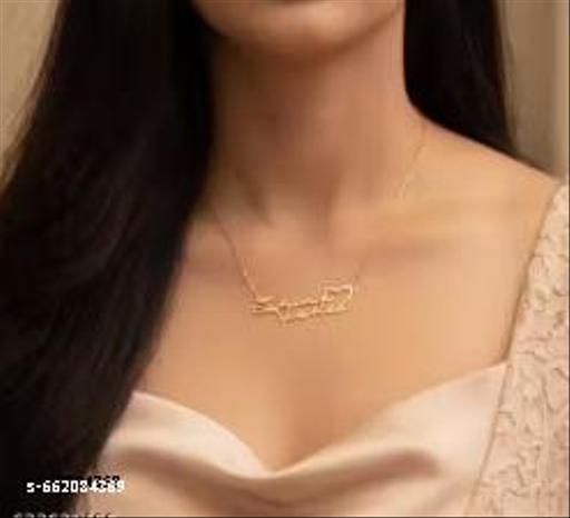 Gold Brass Ethnic Necklace For Women