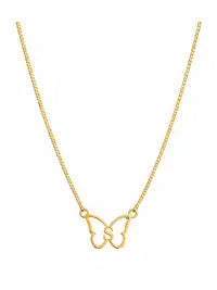 Butterfly Initial Necklace For Women Personalized Gold Letter Pendant Chain Customizable Plated Name Unique