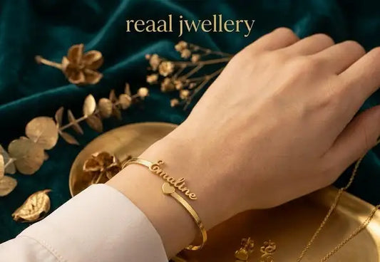 Customized Name Bracelet For Women Personalized Gold Plated Stylish Chain Bracel Customizable Kada Unique