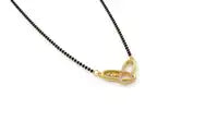 Elegant Infinity Heart Mangalsutra Necklace For Women Gold Plated Designer Black Design Stylish Daily