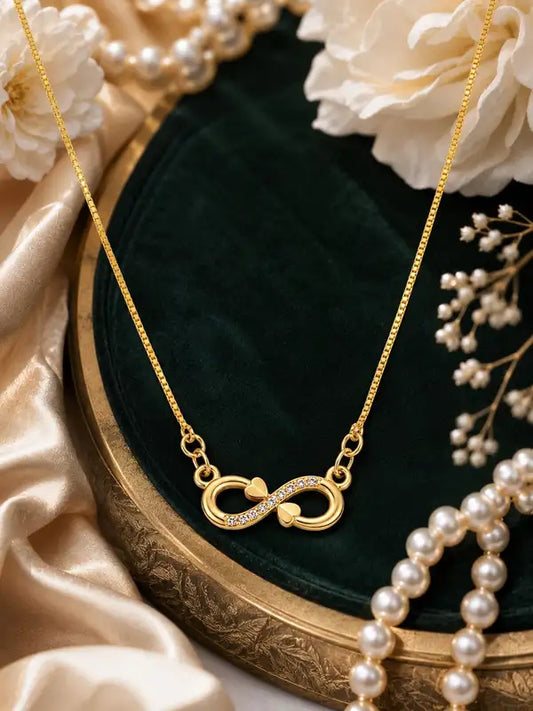 Gold Plated Leaf Necklace With Crystal Stones For Women Girls Elegant Design Pendant Stylish