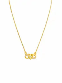 Infinity Heart Necklace Gold Plated Romantic Love Pendant For Women Jewell Elegant Design Stylish