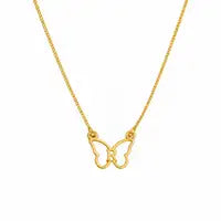 Custom Butterfly Letter Necklace For Women Personalized Gold Initial Pendant Min Customizable Plated Name