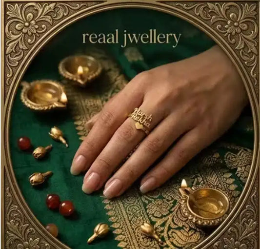 Personalized Couple Name Ring For Women Custom Double Gold Plated Adjustabl Customizable Unique Gift