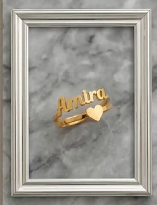 Personalized Dual Name Ring For Women Custom Couple Gold Plated Adjust Customizable Unique Gift