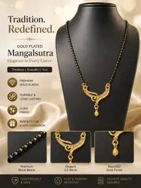 Timeless Diamond Mangalsutra Necklace Design Elegant Premium Finish Sparkling Stone Accent Stylish Daily Wear