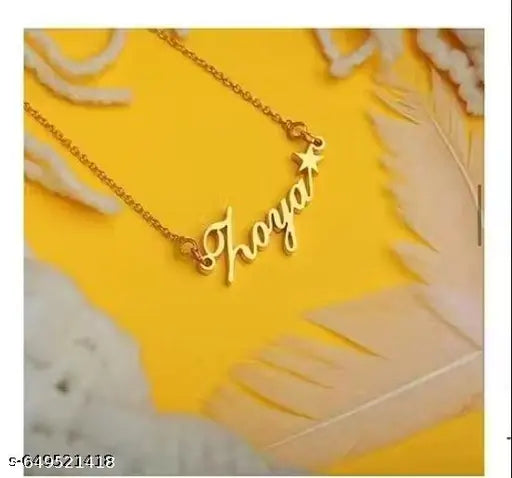 Gold Brass Necklace For Women