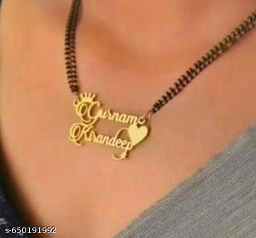 Gold Brass Ethnic Casual Necklace For Women