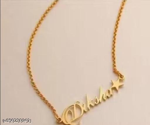 Gold Brass Necklace For Women