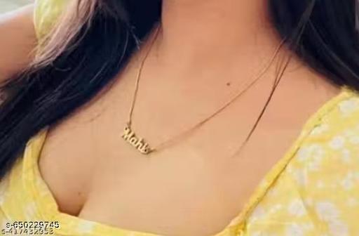 Gold Brass Necklace For Women