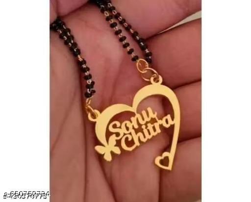 Gold Brass Ethnic Necklace For Women