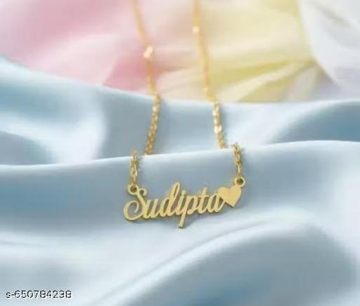 Gold Brass Necklace For Women