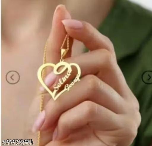 Gold Brass Necklace For Women