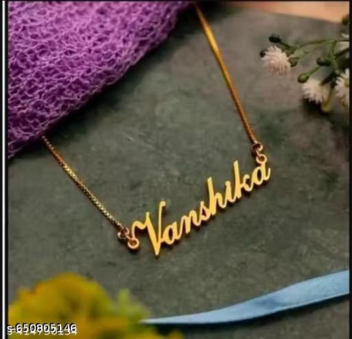 Gold Brass Necklace For Women