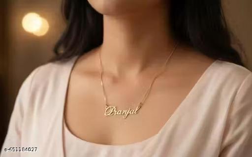 Gold Brass Necklace For Women