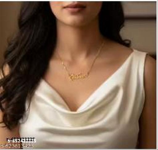 Gold Brass Necklace For Women