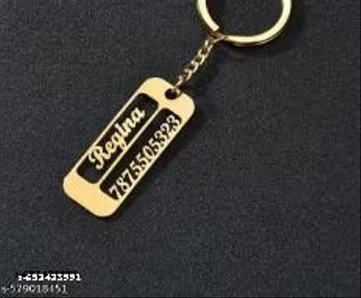 Gold Metal Ethnic Key Chain For Unisex