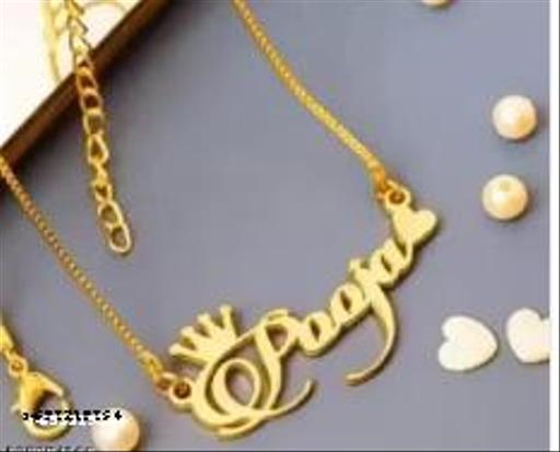 Gold Brass Necklace For Women