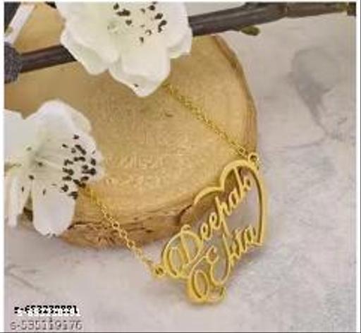 Gold Brass Ethnic Necklace For Women