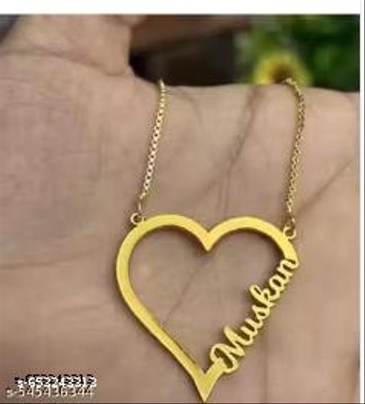 Gold Brass Ethnic Necklace For Women