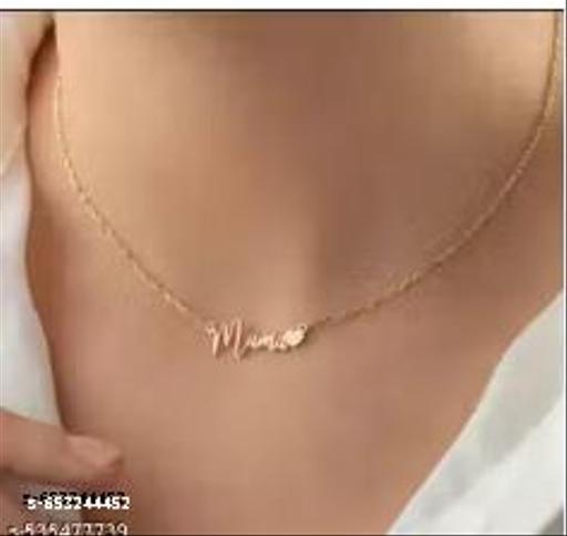 Gold Brass Bridal Necklace For Women