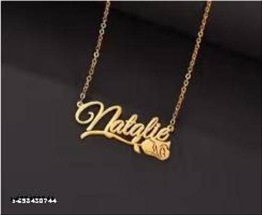 Gold Brass Necklace For Women