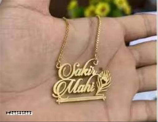 Gold Brass Ethnic Necklace For Women