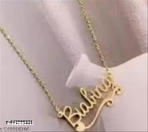 Gold Brass Ethnic Necklace For Women