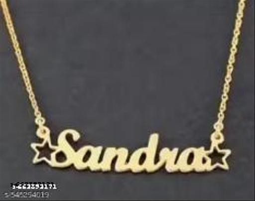 Gold Brass Necklace For Women