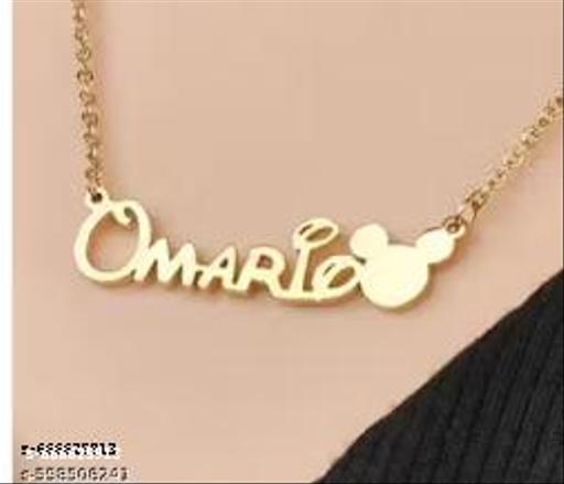 Gold Brass Ethnic Necklace For Women