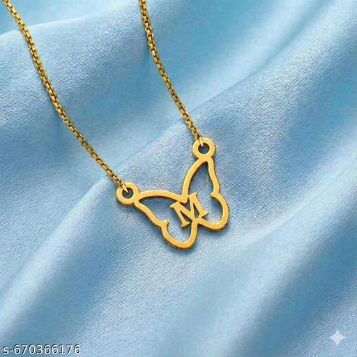 Gold Brass Necklace For Women