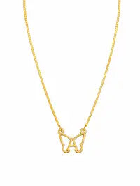 Aurora Butterfly Initial Necklace Personalized Gold Charm For Women Jewe Customizable Plated Pendant Name