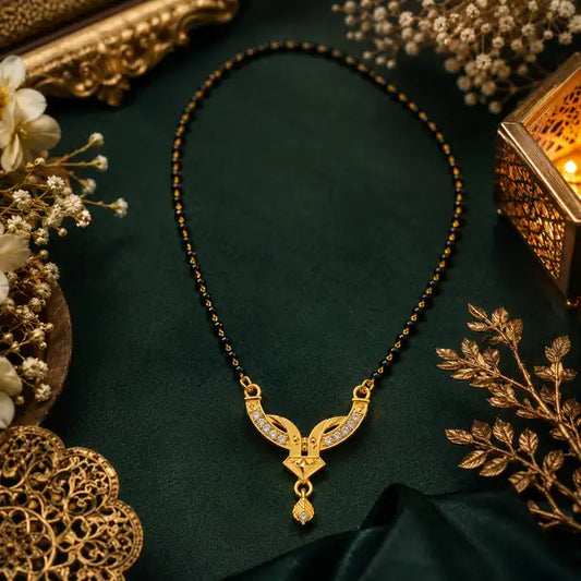 Beautiful Diamond Mangalsutra Necklace Collection Elegant Premium Finish Sparkling Stone Accent Stylish Daily Wear